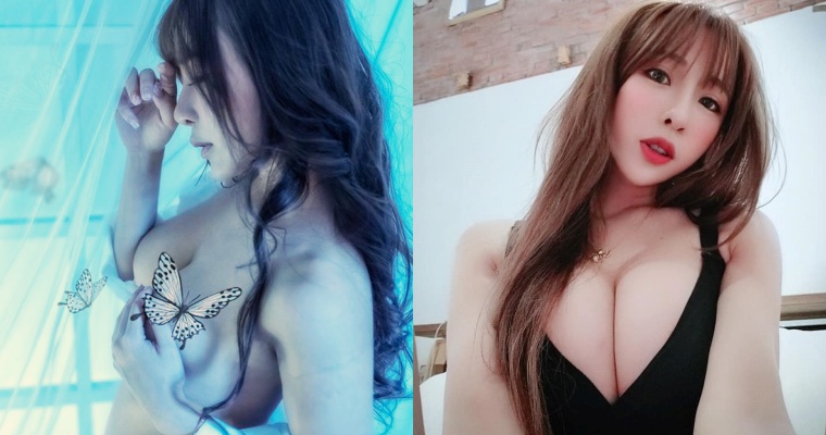 蝴蝶走開！才揪姐妹吐舌舔情趣用品…巨乳尤物「邱默默」再 PO「上空照」福利大放送！