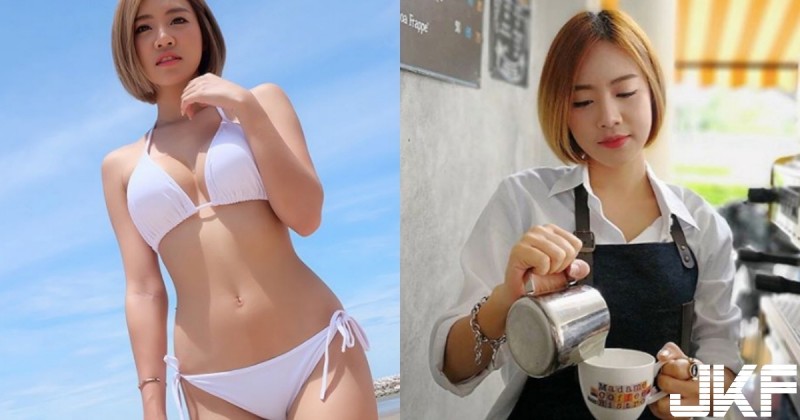 咖啡店員「白襯衫底下藏美乳」，圍裙什麼都是假的，連美式都飄出濃濃奶香啦…