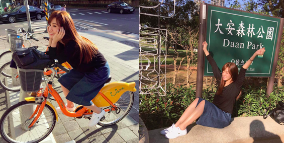 網瘋傳「Ubike美女」現身台北街頭！運動系「躲避球妹」這麼正引一票網友瘋傳…