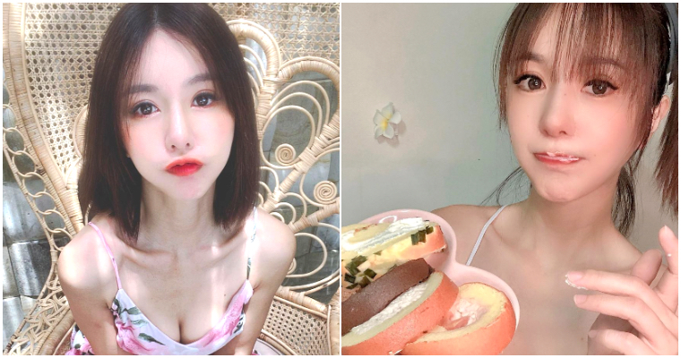 嘴裡滿滿鮮奶油！「長腿美模」Via 潘維亞吃貨上身　網友：這畫面實在太誘人…