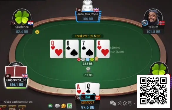 【EV扑克】牌局分析:cbet被raise后转牌donk