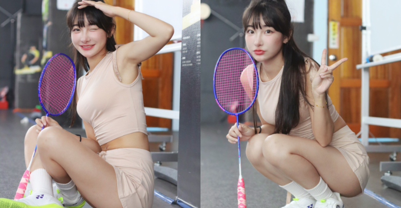 報隊啦！羽球場驚現「奇妙仙子」，「陽光燦笑」全場都認輸！