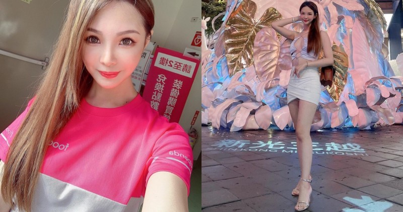 過年不打烊！「正妹外送員」Michelle 雪兒私下穿搭超火辣，雪白美腿傲人美胸好驚人