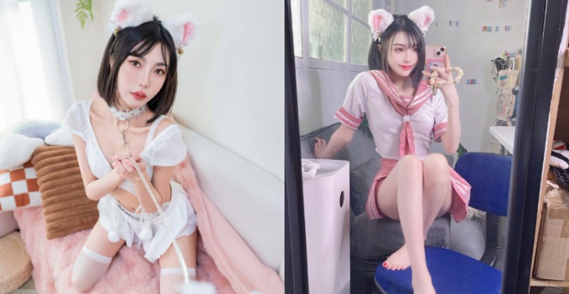 骨感美人化身性感小野貓求收編　自備項圈只要拉著走就好