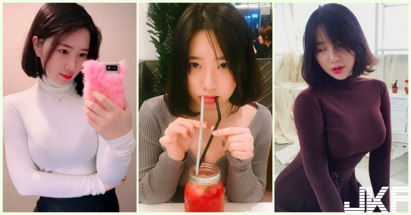 超害羞！「白皙美胸正妹」低胸視角太誘人！滿滿的「深夜福利」讓人好興奮…