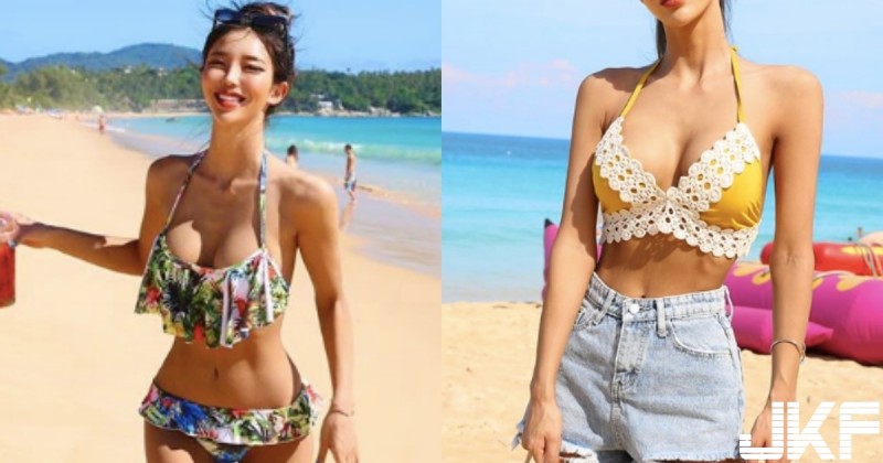 巨乳、長腿、天使顏！正妹自備「超亮車頭燈」，發光程度遊客視線逐漸母通！