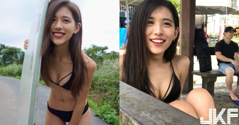 太可愛了吧～衝浪正妹不經意「比基尼倒乳」，超完美「男友視角」被神捕捉啦…