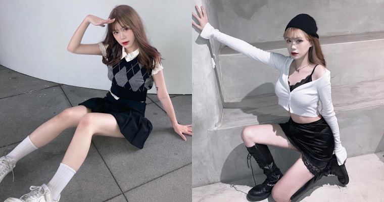 不只身材有料還懂穿！正妹女大生「潘潘」黑白系穿搭可甜可鹽超加分