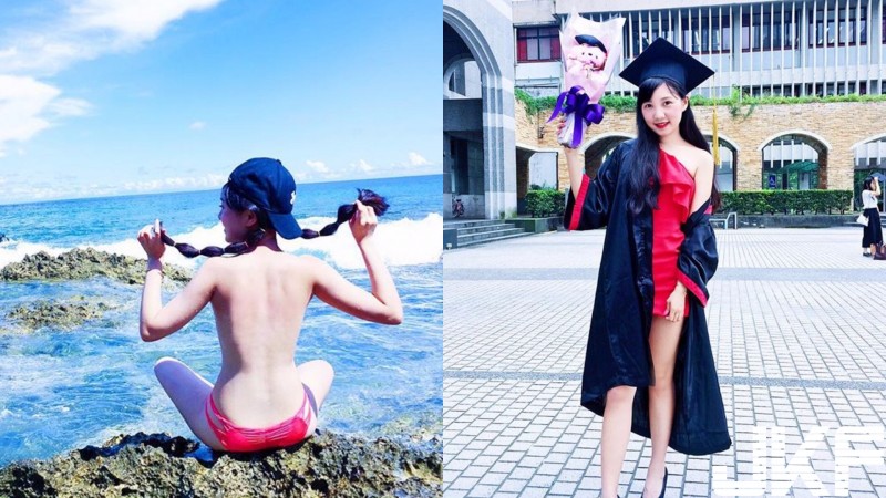 北醫大正妹畢業大解放！大方在海邊脫掉比基尼露出兇猛美背：跪求正妹「轉過來」….