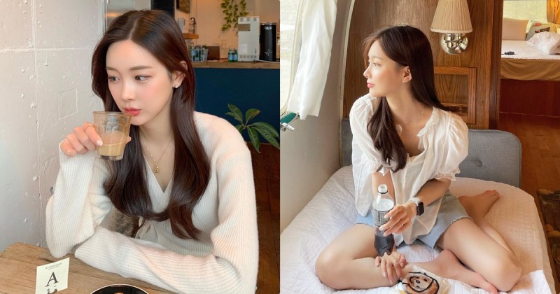 溫柔正妹「露營打扮好誘人」，「喝飲料的姿勢」特別性感！