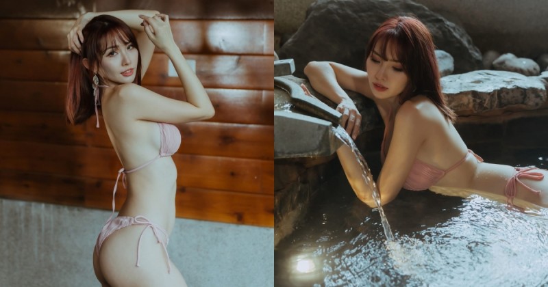 短髮女神「深田沐沐」烏來泡湯大秀「巨乳翹臀」，在TRE還能近距離猛拍！