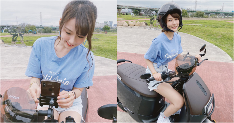 超正「Gogoro女騎士」笑容有夠迷人！甜美外型讓人好想上前搭訕…
