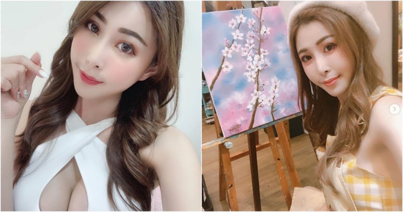 美女畫畫就是賞心悅目！氣質女神「艾比」性感火辣的外貌下是才華洋溢的心～