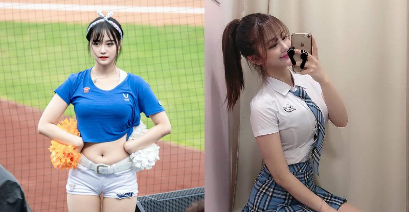 看棒球還是看奶球？韓國職棒啦啦隊長好「胸殘」　跟著節奏彈啊彈