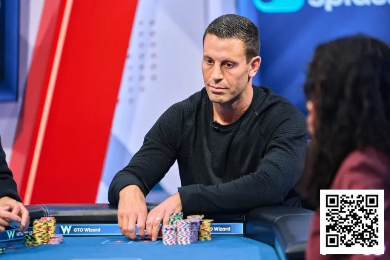 【EV扑克】真勇啊!面对盖哥的河牌全压,他拿着中对就敢抓鸡