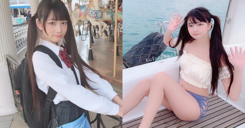 甜美系萌妹「可凡」實穿18R交換禮物！粉紅蕾絲小褲褲露出白白一片～