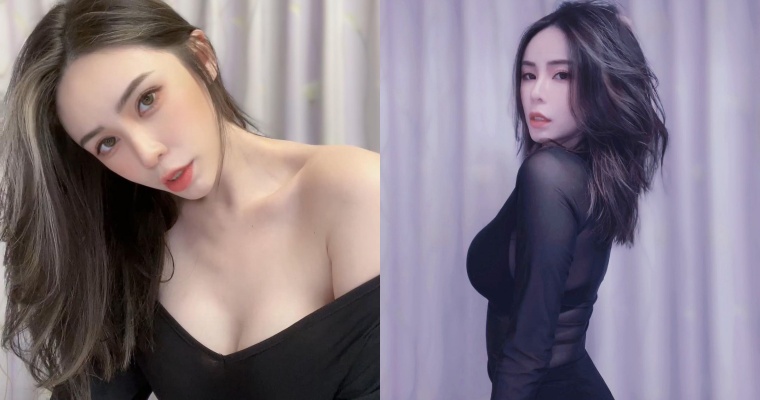 白皙正妹「Nicole」辣曬 D 級曲線！穿上「黑色透視裝」引網友狂讚