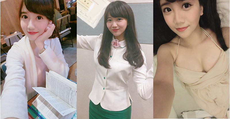 甜美銀行員原來是隱乳！「爆乳小隻馬」身材讓網友想立刻存兩億進去…