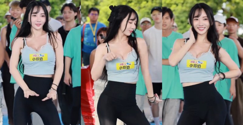 明明就是大波霸！啦啦隊員《小珍奶》節目上爆乳熱舞好刺激