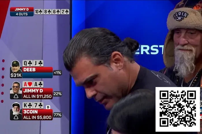 【EV扑克】同花围攻下的AA绝命挣扎，两次发牌上演命运逆转！