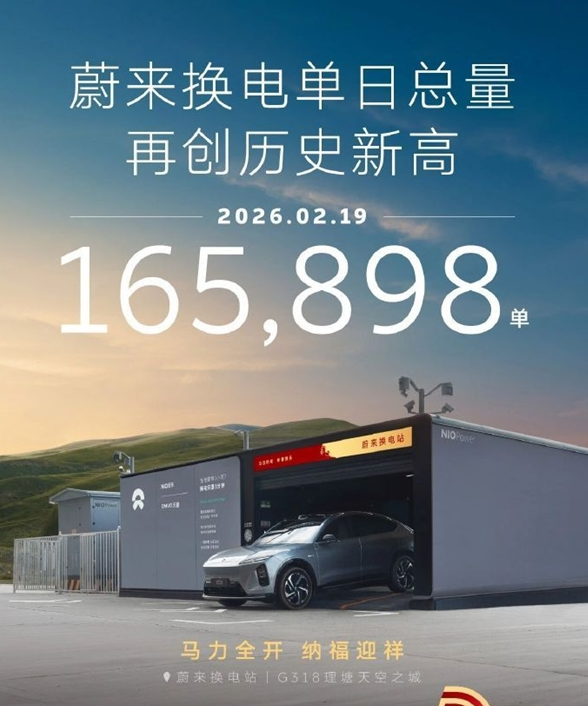 蔚来单日换电165898单再创新高 用户补能体验持续升级 蔚来单日换电165898单再创新高 用户补能体验持续升级