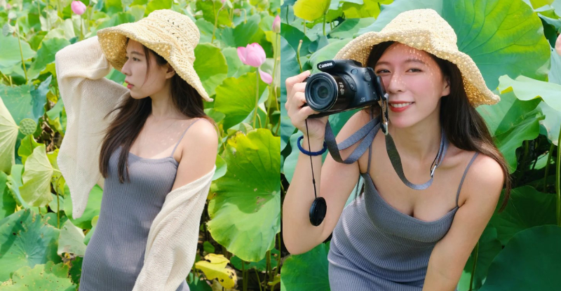 荷花季見「甜美幼教師」，清新笑顏讓網友超想倒退嚕：「想重讀幼兒園！」