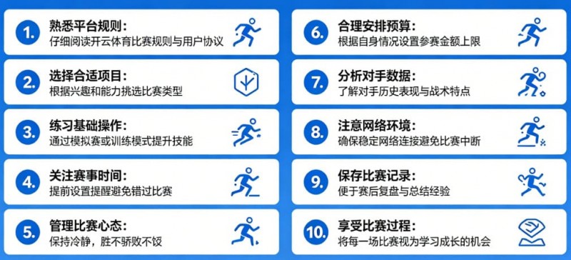 给新手的10条忠告:在开云体育开始你的第一场比赛
